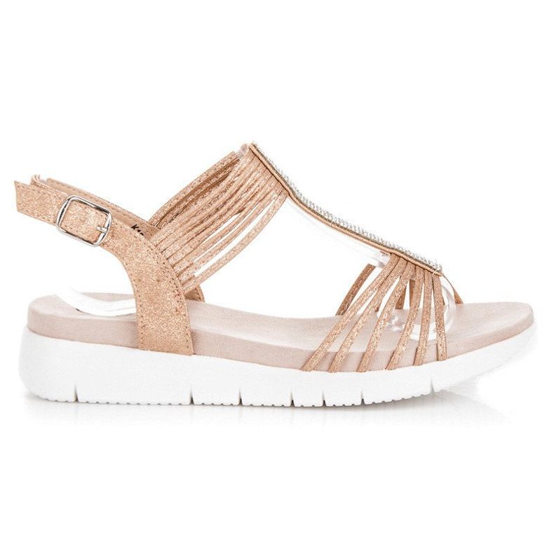 Kylie Sandalias con cristales marrón 1