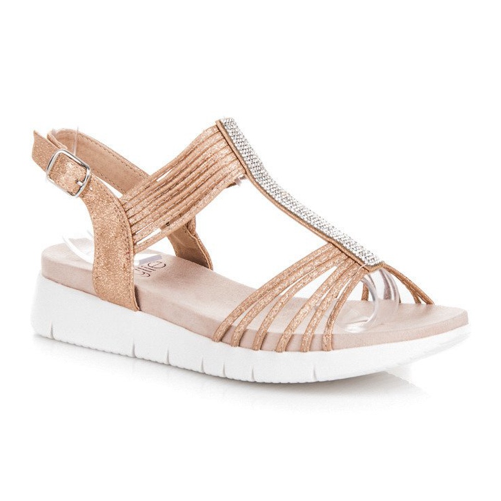 Kylie Sandalias con cristales marrón 2