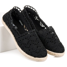Seastar Alpargatas de encaje negras negro 2