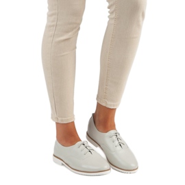 Zapatos de cuero gris de MAZARO 1 Zapatos de cuero gris de MAZARO 1