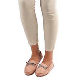 Tullo Mocasines de ante con estilo rosado 3