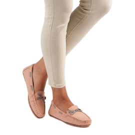 Tullo Mocasines de ante con estilo rosado 6