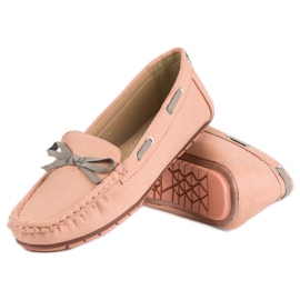 Tullo Mocasines de ante con estilo rosa 2
