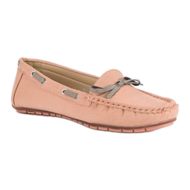 Tullo Mocasines de ante con estilo rosado 4