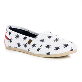 McKey Alpargatas sin cordones de moda blanco azul marino 3