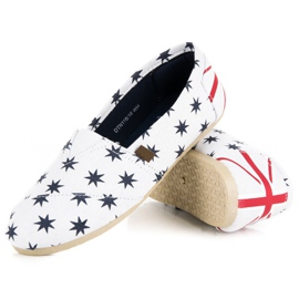 McKey Alpargatas sin cordones de moda blanco azul marino 2