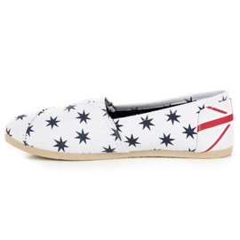 McKey Alpargatas sin cordones de moda blanco azul marino 4