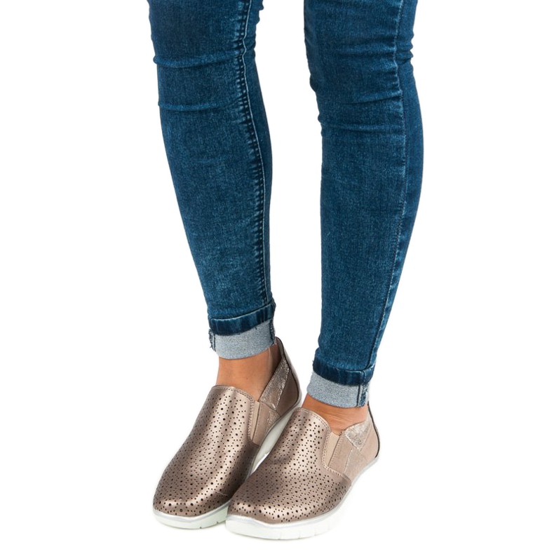 Filippo Zapatos sin cordones dorados 1