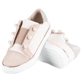 American Club Sneakers De Mujer Con Perlas marrón 2