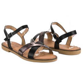 L. Lux. Shoes Sandalias negras con estilo negro 4