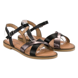 L. Lux. Shoes Sandalias negras con estilo negro 5