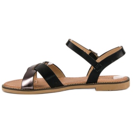 L. Lux. Shoes Sandalias negras con estilo negro 3