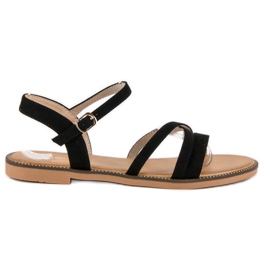 Ch. Creation Sandalias mujer ante negro 1