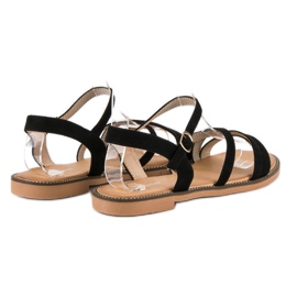 Ch. Creation Sandalias mujer ante negro 4
