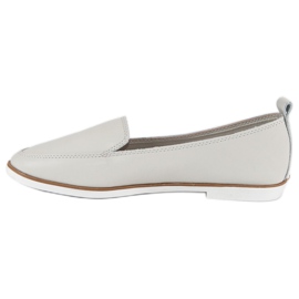 Mazaro Mocasines de Cuero Gris 1