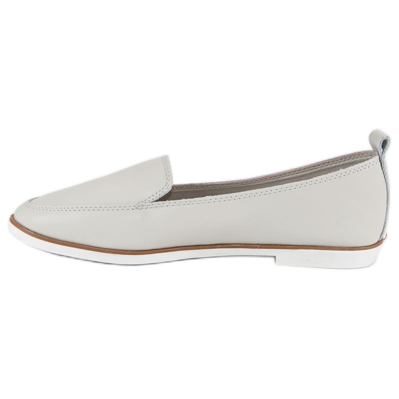 Mazaro Mocasines de Cuero Gris 1 Mazaro Mocasines de Cuero Gris 1