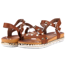 Anesia Paris Sandalias Marrones Con Tachuelas marrón 2