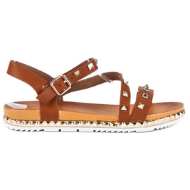 Anesia Paris Sandalias Marrones Con Tachuelas marrón 4