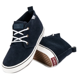 Andy Z Zapatillas tobilleras de ante azul 2