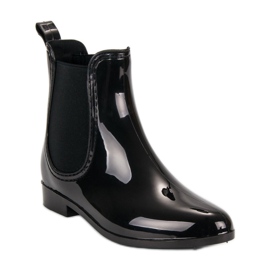 Chanclos VINCEZA lacados negro 1