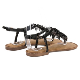 Comer Chanclas sandalias decorativas negro 2
