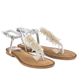 Comer Chanclas sandalias decorativas gris 6