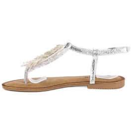 Comer Chanclas sandalias decorativas gris 4