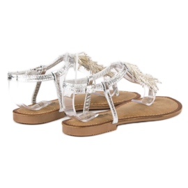 Comer Chanclas sandalias decorativas gris 5