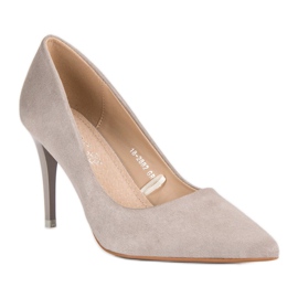 Vinceza Tacones de ante gris 2