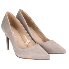 Vinceza Tacones de ante gris 4