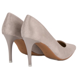 Vinceza Tacones de ante gris 5