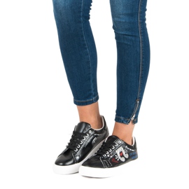 Zapatillas de mujer de moda negro 2