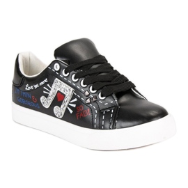Zapatillas de mujer de moda negro 4