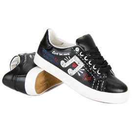 Zapatillas de mujer de moda negro 6