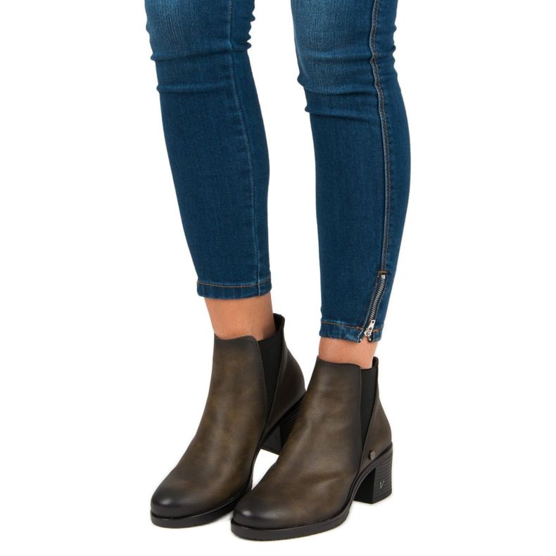 Botines Botines Chelsea en Tacón VINCEZA verde 1