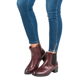 Botines Chelsea granate VINCEZA rojo 6