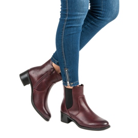Botines Chelsea granate VINCEZA rojo 1
