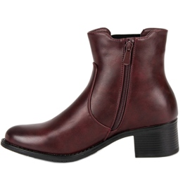 Botines Chelsea granate VINCEZA rojo 3