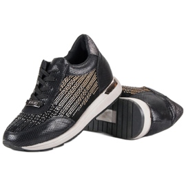 Kylie Calzado deportivo de moda negro 2