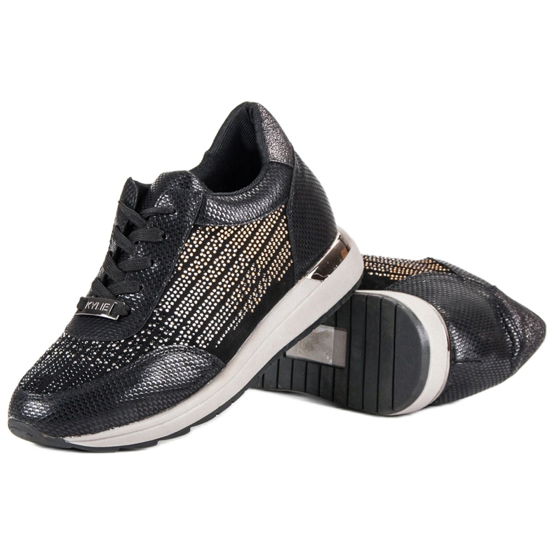 Kylie Calzado deportivo de moda negro 2