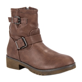 Encor Botas moteras marrones marrón 2