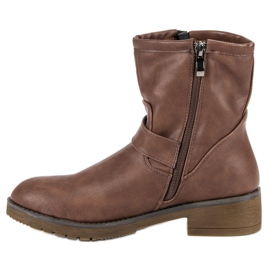 Encor Botas moteras marrones marrón 3