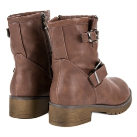 Encor Botas moteras marrones marrón 4