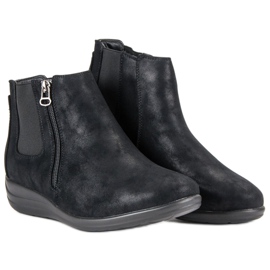 Kylie Botines negros en una cremallera 1 Kylie Botines negros en una cremallera 1