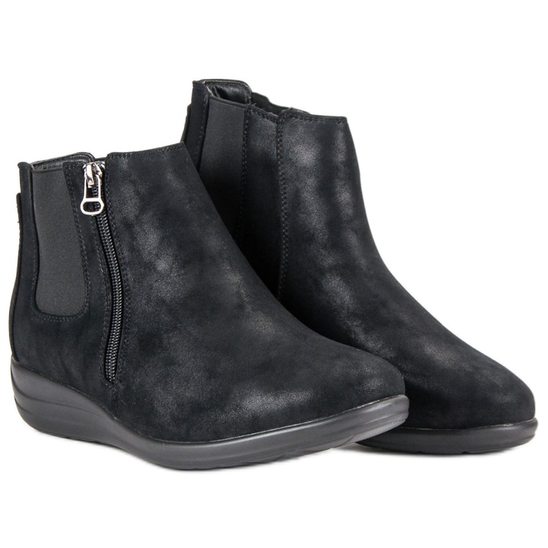 Kylie Botines negros en una cremallera 1 Kylie Botines negros en una cremallera 1