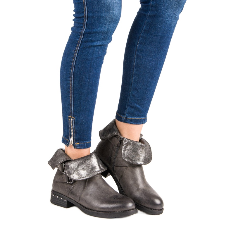 Forever Folie Botas de trabajadores grises 2