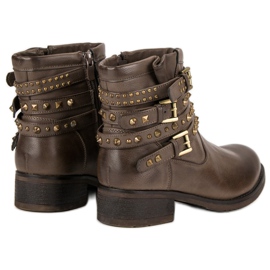 SDS Botas rock con chorros marrón 4