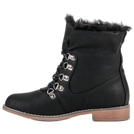 Queentina Botas con piel negro 2
