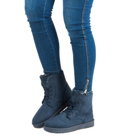 Forever Folie Botas de gamuza cálidas azul 5