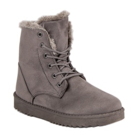 Forever Folie Botas de gamuza cálidas gris 2